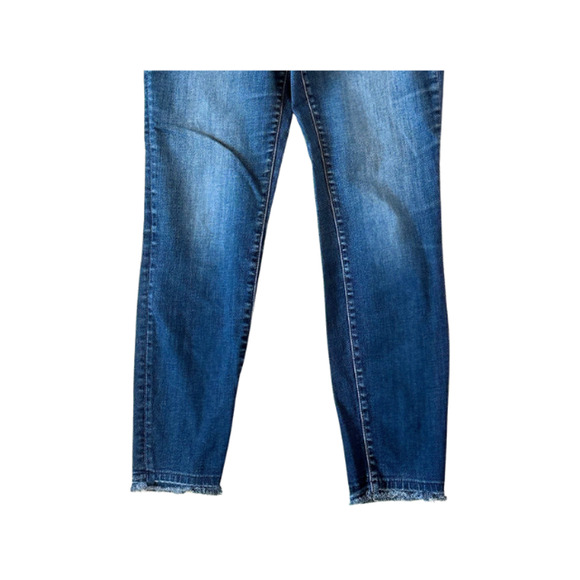 Chico’s Jeans Skinny Ankle High Rise Stretch Frayed Hem Denim Blue Women’s 10R - Picture 3 of 8